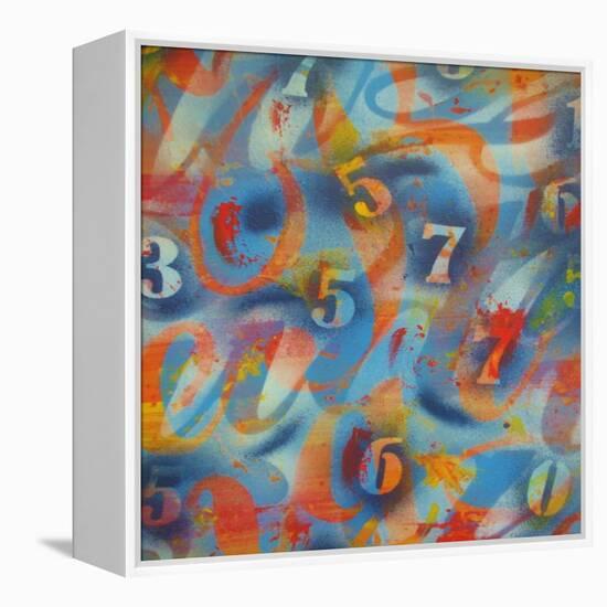 Numbers-Abstract Graffiti-Framed Premier Image Canvas