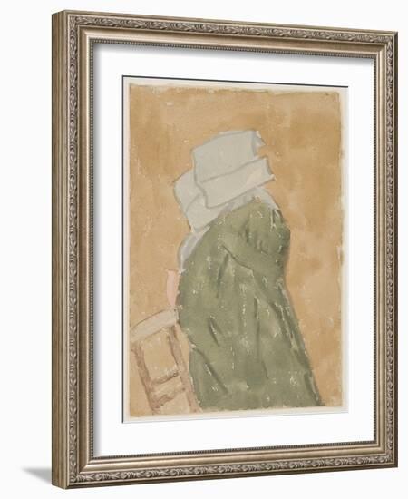 Nun in Church (W/C on Paper)-Gwen John-Framed Giclee Print