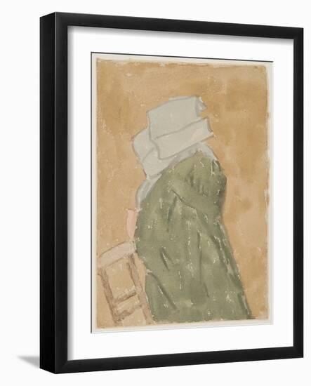 Nun in Church (W/C on Paper)-Gwen John-Framed Giclee Print