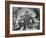 Nuns Administering Care and Food to a Needy Family, During the Famine-null-Framed Photographic Print