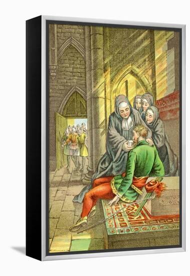 Nuns Caring for Robin Hood-null-Framed Stretched Canvas