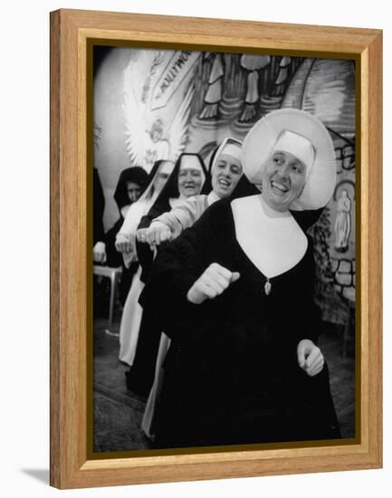 Nuns Putting on Original Musical Comedy at University of Notre Dame-null-Framed Premier Image Canvas