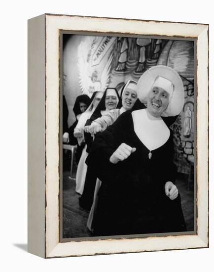 Nuns Putting on Original Musical Comedy at University of Notre Dame-null-Framed Premier Image Canvas