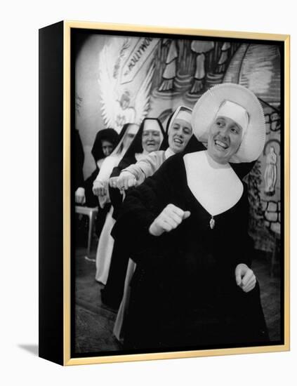 Nuns Putting on Original Musical Comedy at University of Notre Dame-null-Framed Premier Image Canvas