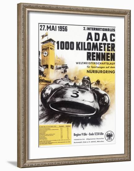 Nurburgring 1000 Auto Race, c.1956-Unknown Unknown-Framed Giclee Print