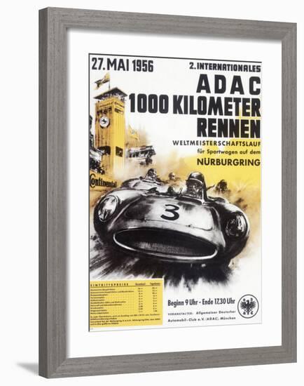 Nurburgring 1000 Auto Race, c.1956-Unknown Unknown-Framed Giclee Print