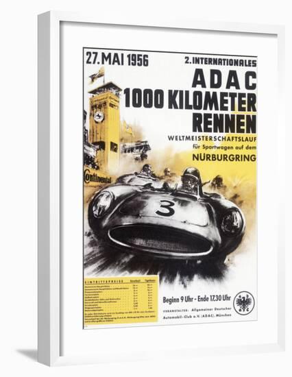 Nurburgring 1000 Auto Race, c.1956-Unknown Unknown-Framed Giclee Print