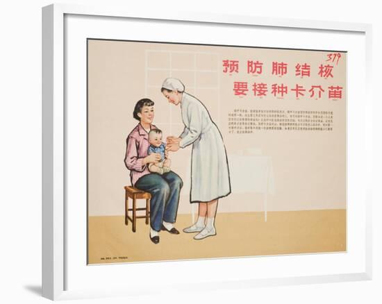 Nurse Administers a TB Vaccine-null-Framed Art Print