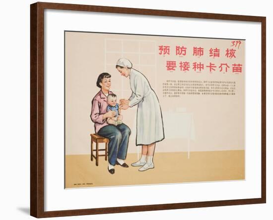 Nurse Administers a TB Vaccine-null-Framed Art Print