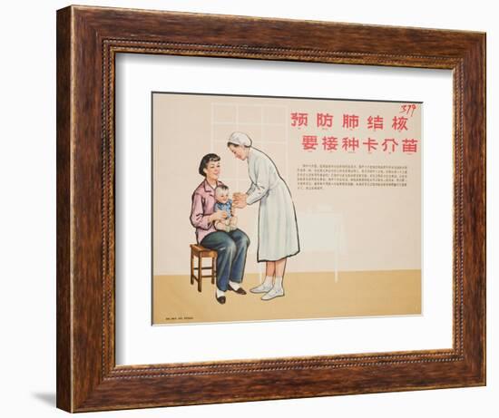 Nurse Administers a TB Vaccine-null-Framed Art Print