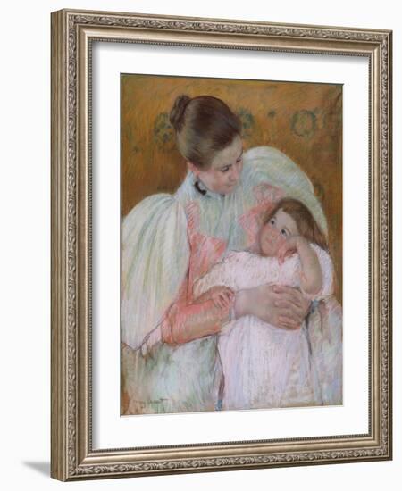Nurse and Child, 1896-7-Mary Stevenson Cassatt-Framed Giclee Print
