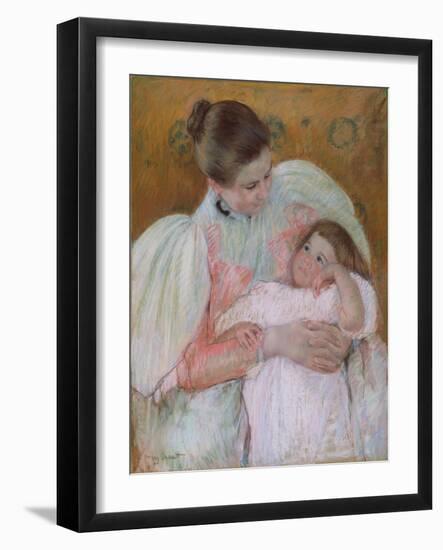 Nurse and Child, 1896-7-Mary Stevenson Cassatt-Framed Giclee Print