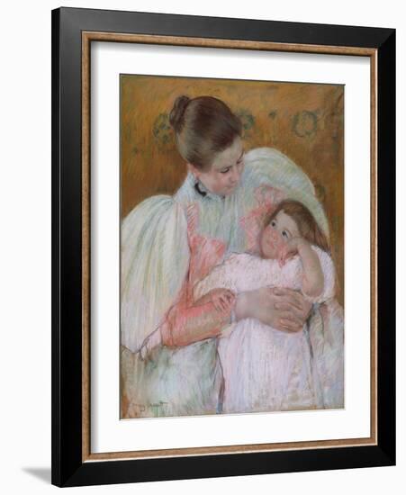 Nurse and Child, 1896-7-Mary Stevenson Cassatt-Framed Giclee Print