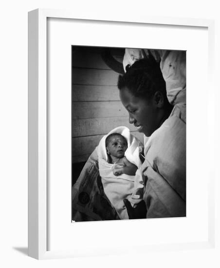 Nurse-Midwife Maude Callen Shows Smiling Alice Her Newborn Son-W^ Eugene Smith-Framed Photographic Print
