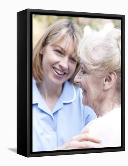 Nurse on a Home Visit-Science Photo Library-Framed Premier Image Canvas