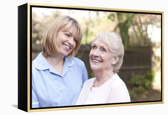 Nurse on a Home Visit-Science Photo Library-Framed Premier Image Canvas