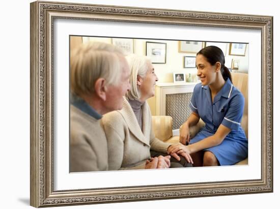 Nurse on a Home Visit-Science Photo Library-Framed Photographic Print