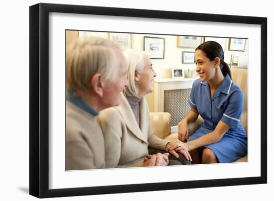 Nurse on a Home Visit-Science Photo Library-Framed Photographic Print