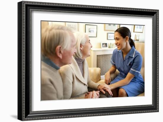 Nurse on a Home Visit-Science Photo Library-Framed Photographic Print