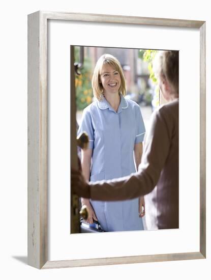 Nurse on a Home Visit-Science Photo Library-Framed Photographic Print