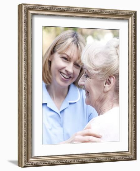 Nurse on a Home Visit-Science Photo Library-Framed Photographic Print