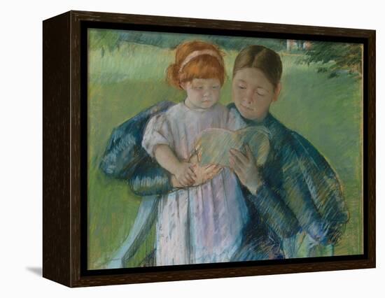 Nurse Reading to a Little Girl, 1895-Mary Stevenson Cassatt-Framed Premier Image Canvas