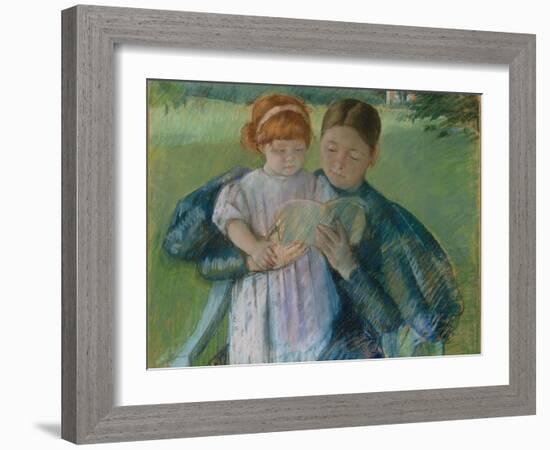 Nurse Reading to a Little Girl, 1895-Mary Stevenson Cassatt-Framed Giclee Print