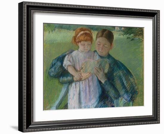 Nurse Reading to a Little Girl, 1895-Mary Stevenson Cassatt-Framed Giclee Print