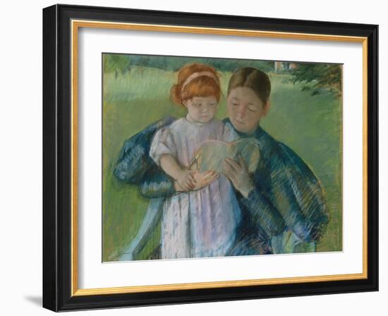 Nurse Reading to a Little Girl, 1895-Mary Stevenson Cassatt-Framed Giclee Print