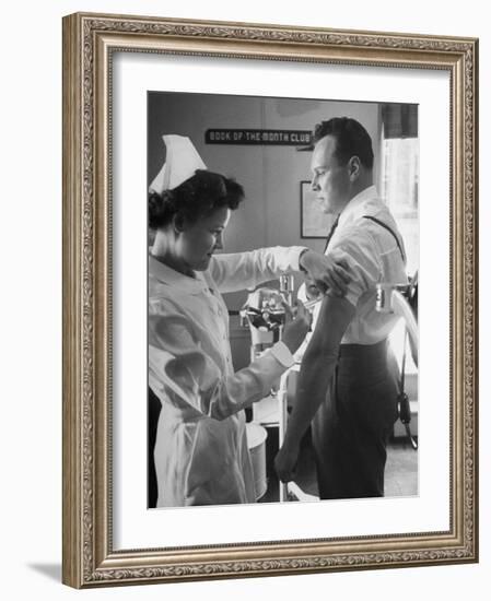 Nurse Taking a Blood from a Patient-Ralph Morse-Framed Photographic Print