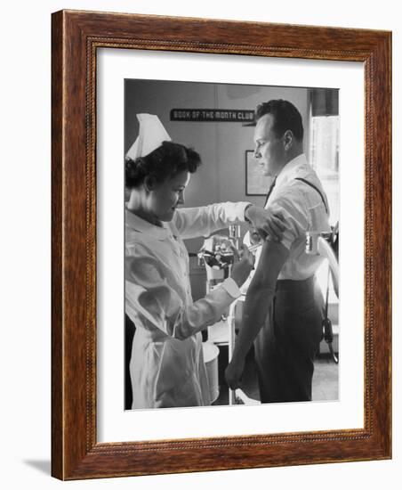 Nurse Taking a Blood from a Patient-Ralph Morse-Framed Photographic Print