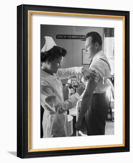 Nurse Taking a Blood from a Patient-Ralph Morse-Framed Photographic Print