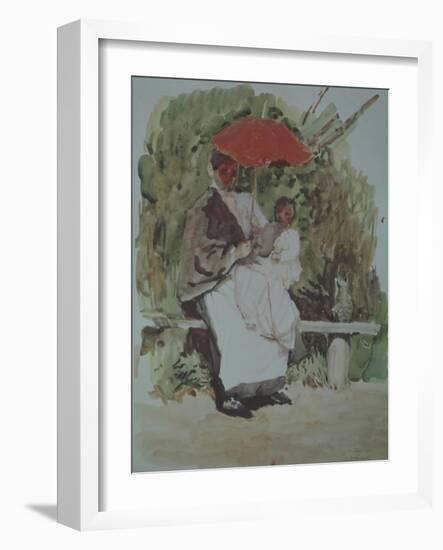 Nurse with a Child-Konstantin Andreyevich Somov-Framed Giclee Print