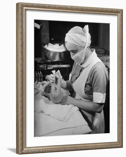 Nurse with Premature Baby-Hansel Mieth-Framed Premium Photographic Print