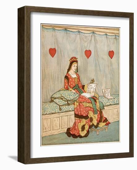 Nursery, Rhyme, the Queen of Hearts, Caldecott, 1 of 8-Randolph Caldecott-Framed Art Print