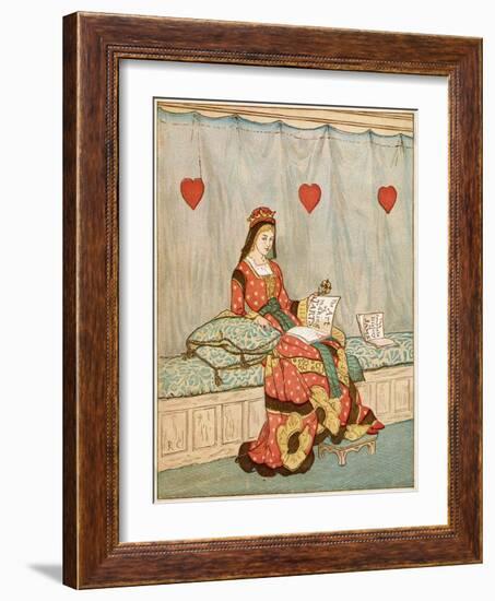 Nursery, Rhyme, the Queen of Hearts, Caldecott, 1 of 8-Randolph Caldecott-Framed Art Print