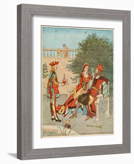 Nursery, Rhyme, the Queen of Hearts, Caldecott, 2 of 8-Randolph Caldecott-Framed Art Print