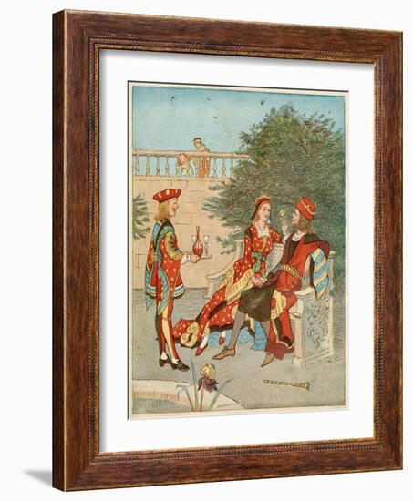 Nursery, Rhyme, the Queen of Hearts, Caldecott, 2 of 8-Randolph Caldecott-Framed Art Print