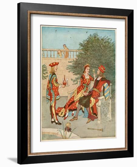 Nursery, Rhyme, the Queen of Hearts, Caldecott, 2 of 8-Randolph Caldecott-Framed Art Print