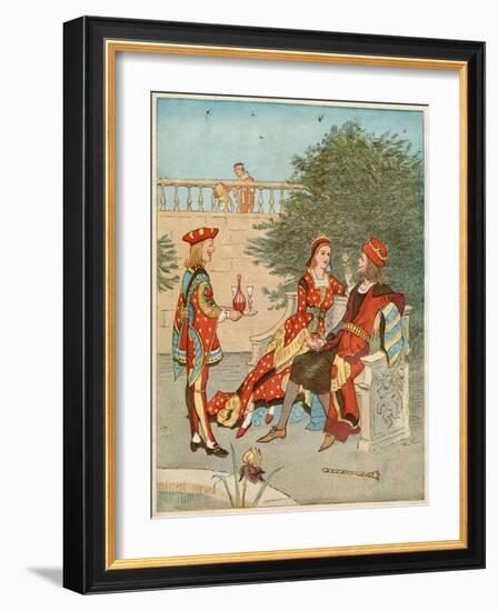 Nursery, Rhyme, the Queen of Hearts, Caldecott, 2 of 8-Randolph Caldecott-Framed Art Print