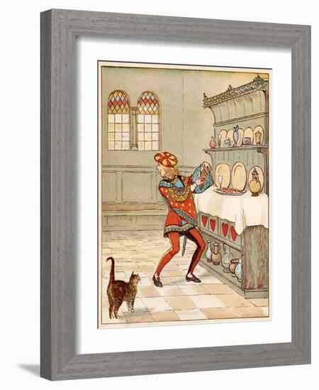 Nursery, Rhyme, the Queen of Hearts, Caldecott, 3 of 8-Randolph Caldecott-Framed Art Print