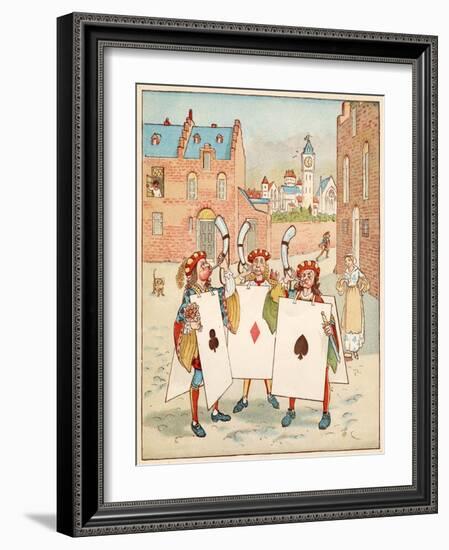 Nursery, Rhyme, the Queen of Hearts, Caldecott, 4 of 8-Randolph Caldecott-Framed Art Print