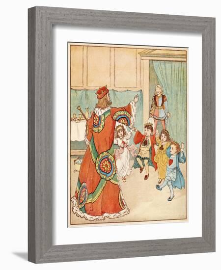 Nursery, Rhyme, the Queen of Hearts, Caldecott, 5 of 8-Randolph Caldecott-Framed Art Print