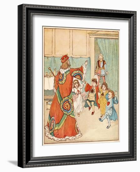 Nursery, Rhyme, the Queen of Hearts, Caldecott, 5 of 8-Randolph Caldecott-Framed Art Print