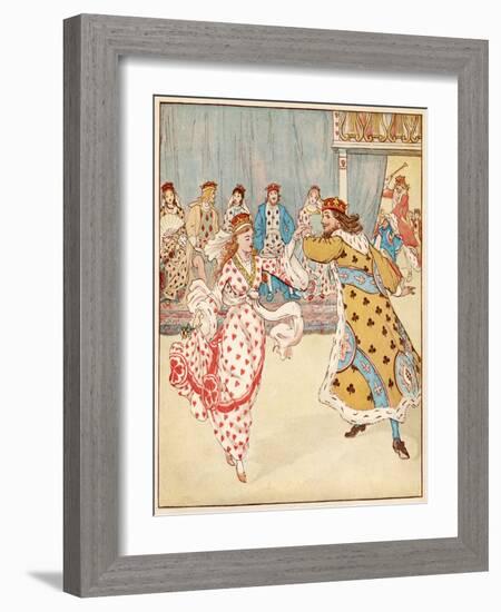 Nursery, Rhyme, the Queen of Hearts, Caldecott, 6 of 8-Randolph Caldecott-Framed Art Print