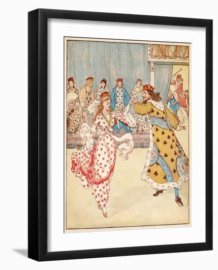 Nursery, Rhyme, the Queen of Hearts, Caldecott, 6 of 8-Randolph Caldecott-Framed Art Print