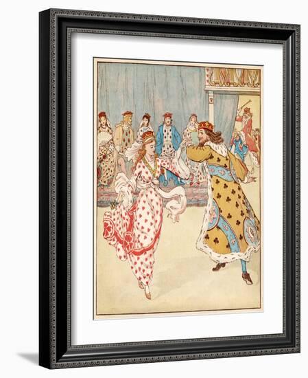 Nursery, Rhyme, the Queen of Hearts, Caldecott, 6 of 8-Randolph Caldecott-Framed Art Print