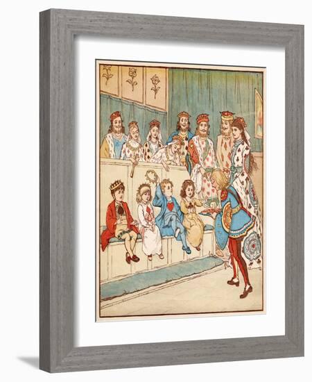 Nursery, Rhyme, the Queen of Hearts, Caldecott, 7 of 8-Randolph Caldecott-Framed Art Print