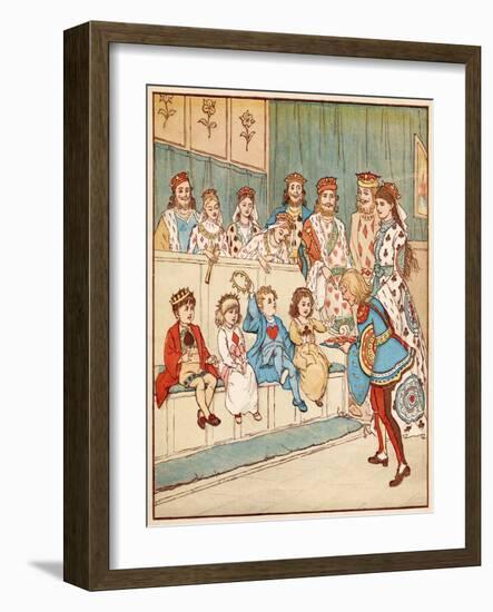 Nursery, Rhyme, the Queen of Hearts, Caldecott, 7 of 8-Randolph Caldecott-Framed Art Print