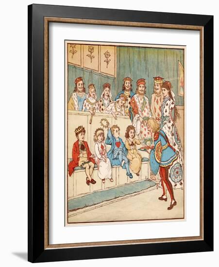 Nursery, Rhyme, the Queen of Hearts, Caldecott, 7 of 8-Randolph Caldecott-Framed Art Print